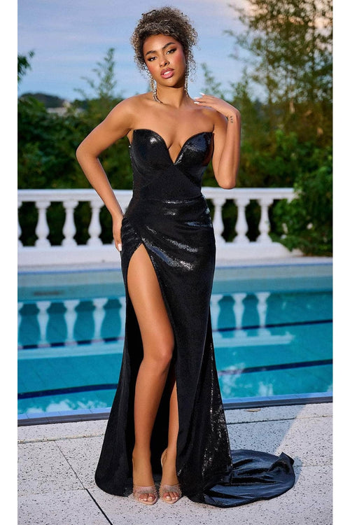 Portia and Scarlett PS23824 -long- Mermaid Prom Dress with Sequins