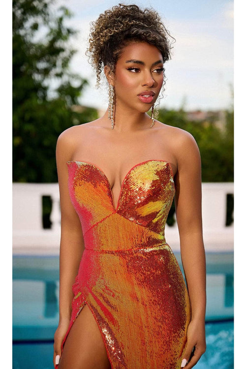 Portia and Scarlett PS23824 -long- Mermaid Prom Dress with Sequins