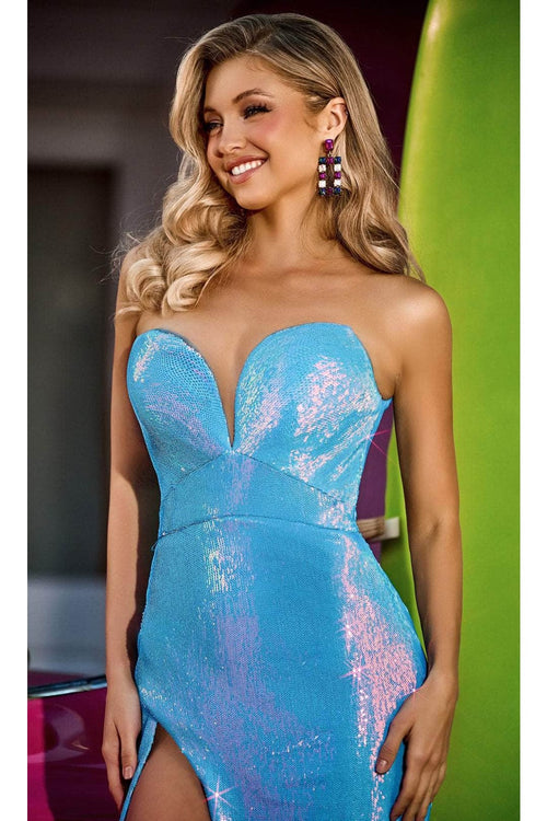 Portia and Scarlett PS23824 -long- Mermaid Prom Dress with Sequins
