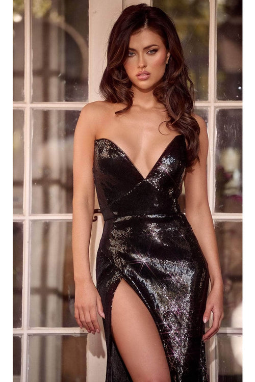 Portia and Scarlett PS23824 -long- Mermaid Prom Dress with Sequins