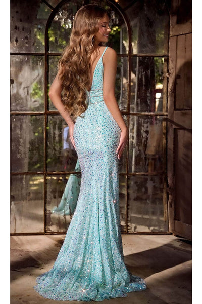 Portia and Scarlett PS24041 -long- Sequin Plunge Prom Dress