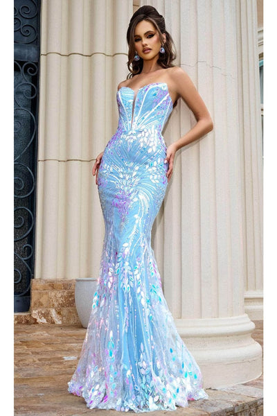 Portia and Scarlett PS24316 -long- Cut-Glass Embellished Mermaid Prom Gown for a Stunning Appeal
