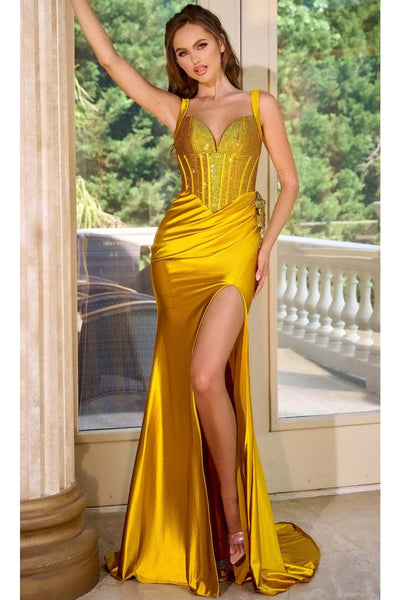 Portia and Scarlett PS24684 -long- Beaded Bustier Prom Dress