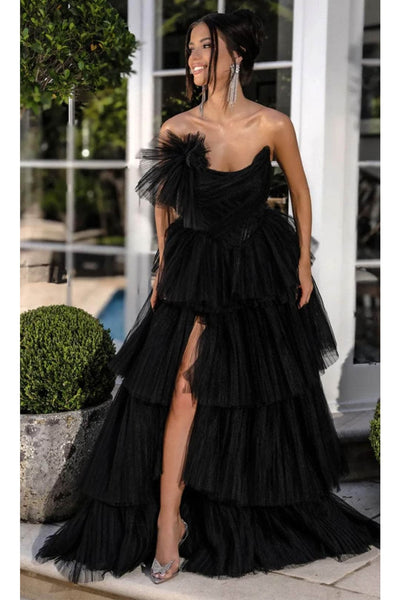 Portia and Scarlett PS24760 -long- Strapless Ballgown with Ruched Detailing
