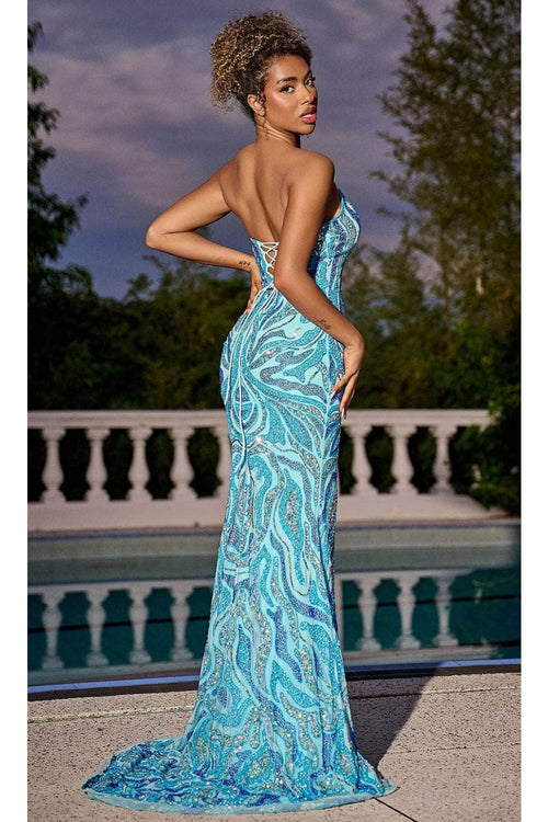 Portia and Scarlett PS24812 -long- Beaded Sweetheart Neckline Prom Gown