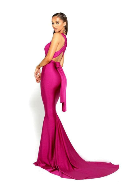 Portia and Scarlett PS6110 -long- Formal Dress with Plunging Neck and Sheath Silhouette