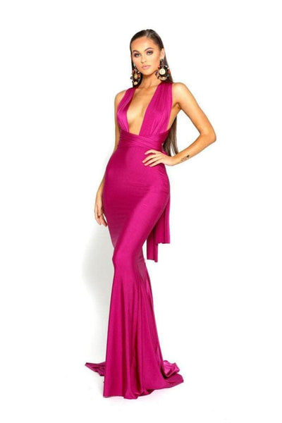 Portia and Scarlett PS6110 -long- Sleeveless Crisscross Back Prom Dress for a Stylish Touch
