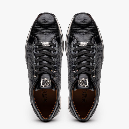Marco Di Milano Portici Gray/Black Leather Oxford Shoe