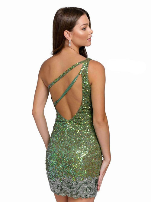 Primavera Couture 3846 - Beaded Sequin Homecoming Dress