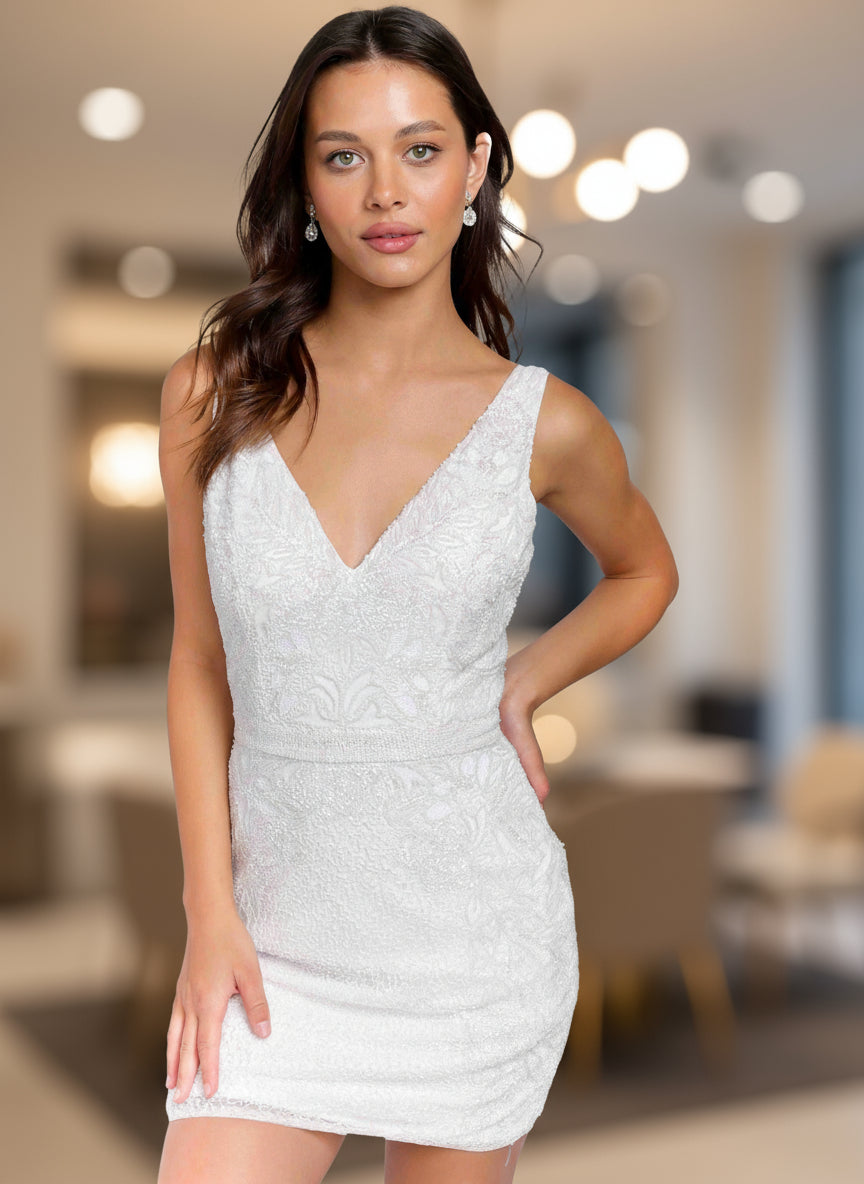 Primavera Couture 3804 - Sequin Beaded Homecoming Dress