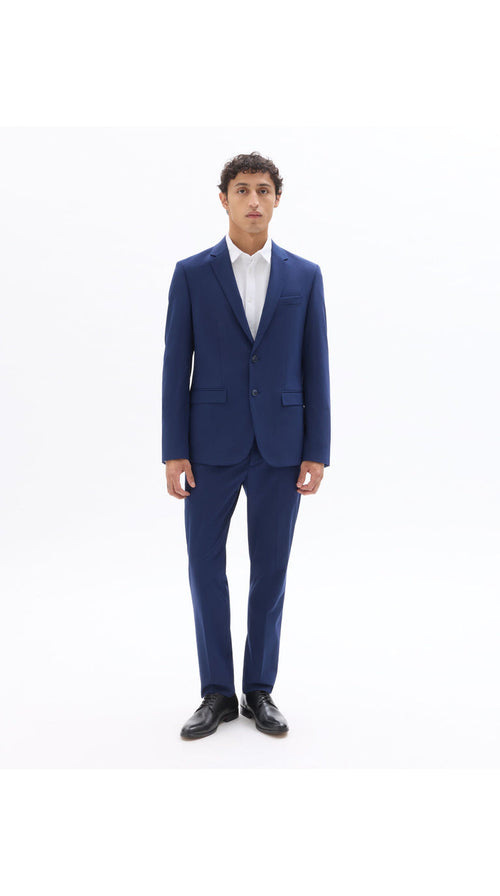 Slim Bi-Stretch Suit Jacket - Blue