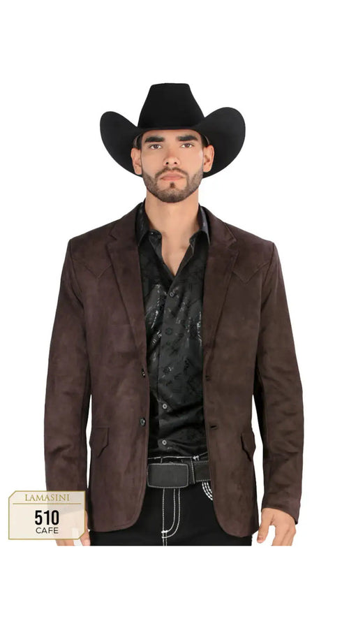 Lamasini Men's Plain Western Blazer – Slim Fit (ID 510)