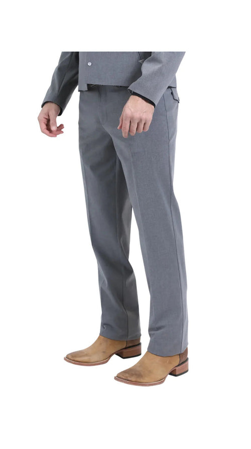 Men's Grey Western Suit β Classic 2-Piece Tailored Jacket & Trousers Set