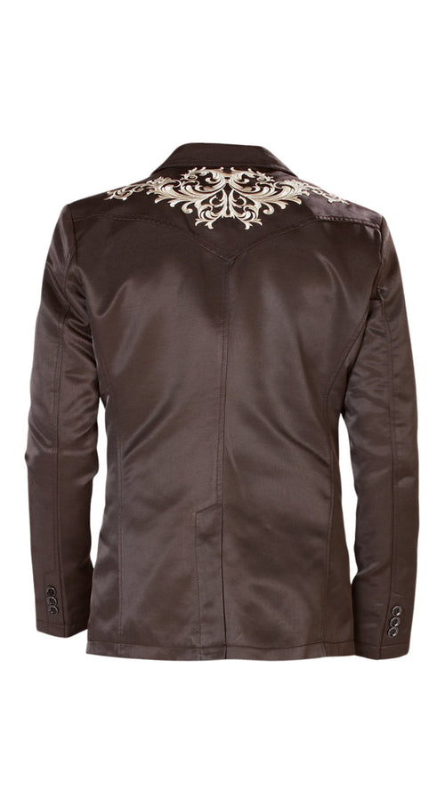Montero Men's Embroidered Western Blazer – Slim Fit (ID 2173)