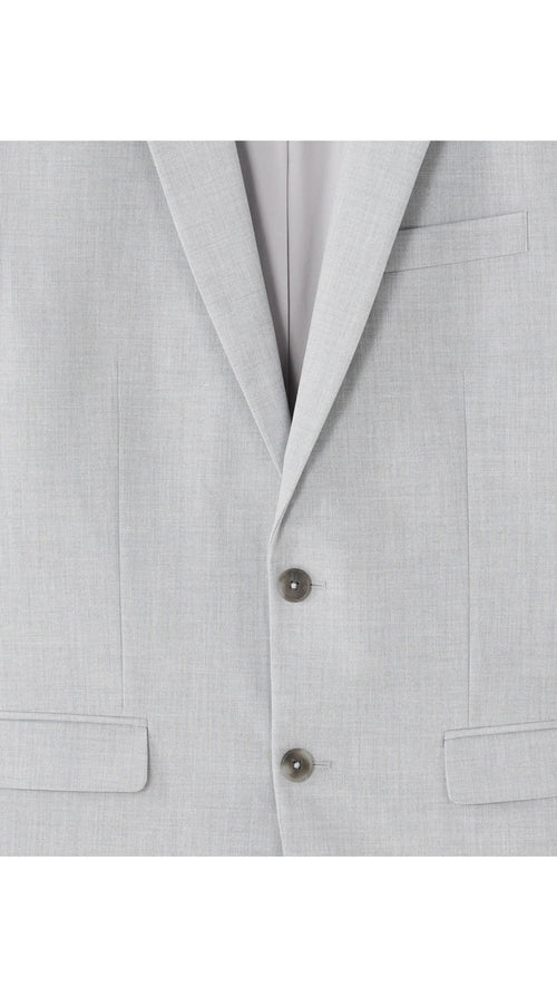 Slim Fit Bi-Stretch Suit Jacket - Light Grey