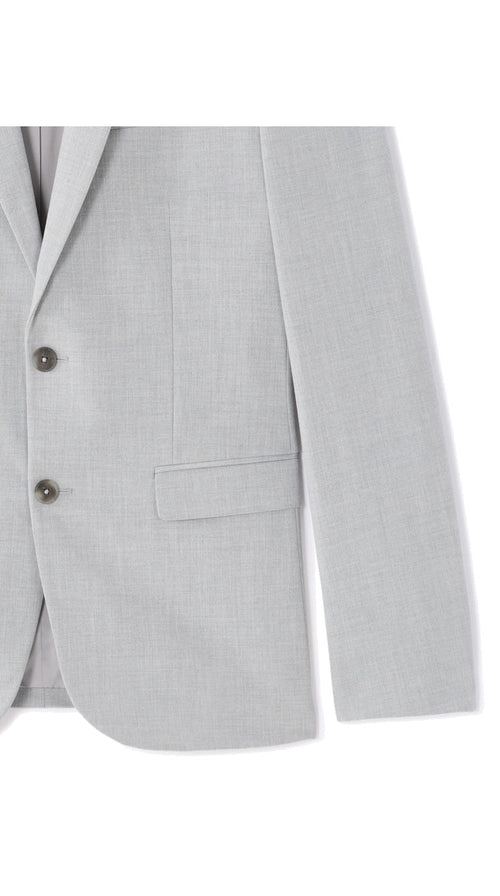 Slim Fit Bi-Stretch Suit Jacket - Light Grey