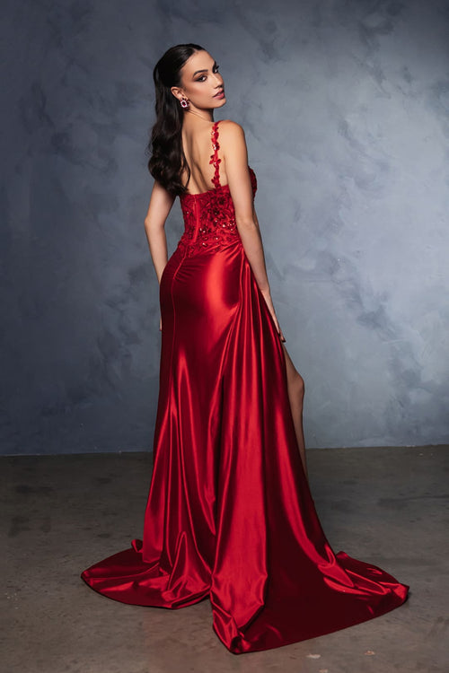 Prom Dress Square Neck Sleeveless Gala Gown By May Queen MQ2145