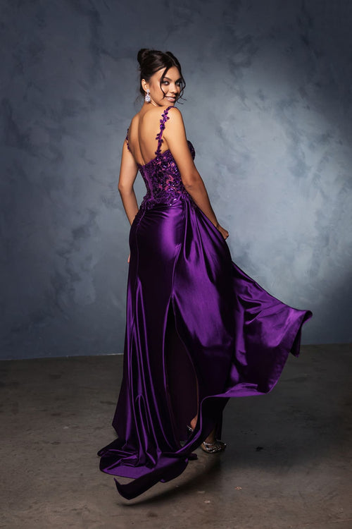 Prom Dress Square Neck Sleeveless Gala Gown By May Queen MQ2145