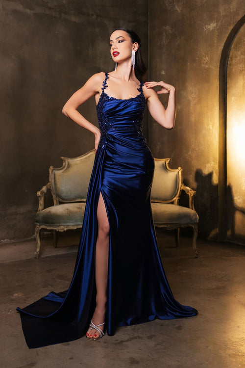 Prom Dress Square Neck Sleeveless Gala Gown By May Queen MQ2145