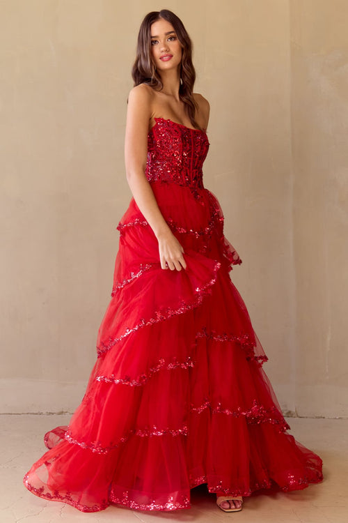 Prom Dress Sweetheart Illusion Bodice Gala Gown By Amelia Couture 4033