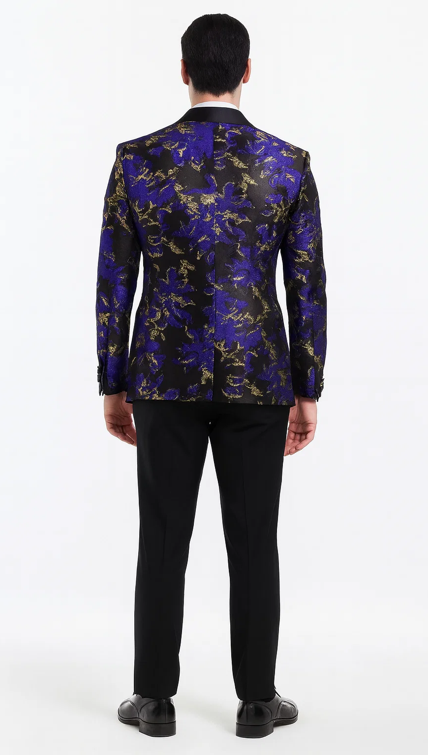 Purple and Gold Tuxedo Jacket with Shawl Lapel – Wedding & Prom