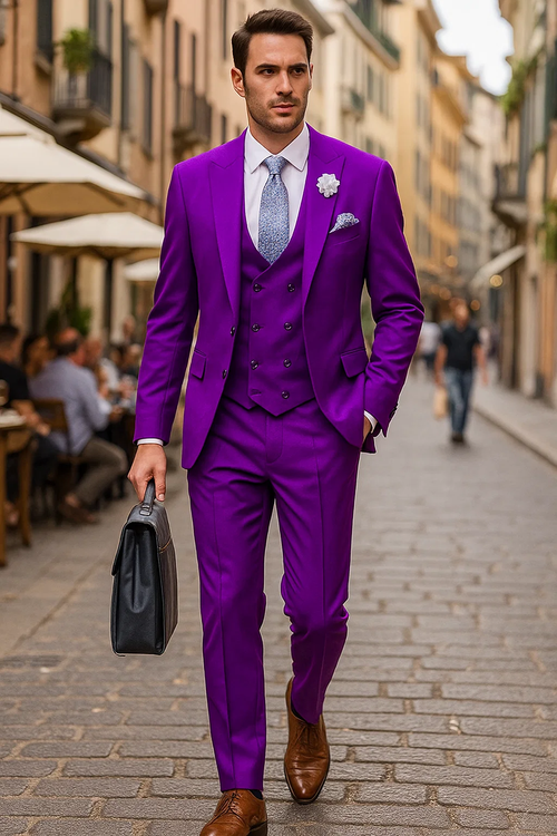mens-3-piece-purple-suit-peak-lapel-2-button-double-breasted-vest