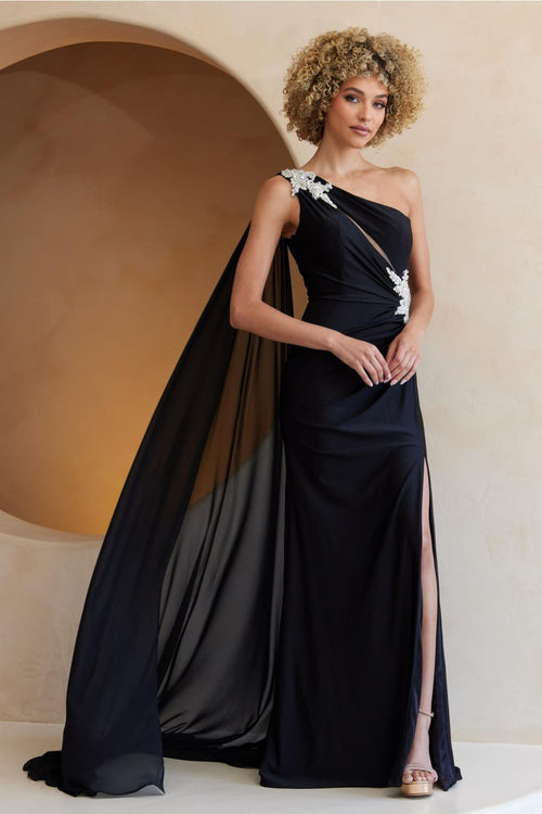 Red Carpet Dress Asymmetrical Mermaid Gala Gown By Amelia Couture 7056