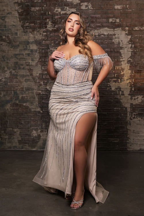 Red Carpet Dress Off The Shoulder Sheath Gown By Royal Queen RQ8162