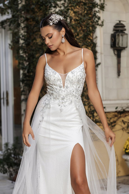 Red Carpet Dress V-Neck Mermaid Gala Gown by May Queen MQ2125