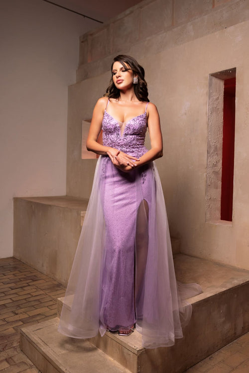 Red Carpet Dress V-Neck Mermaid Gala Gown by May Queen MQ2125