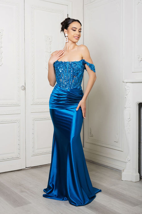 Red Carpet Dress Sequin Mermaid Prom Gown By May Queen MQ2153B