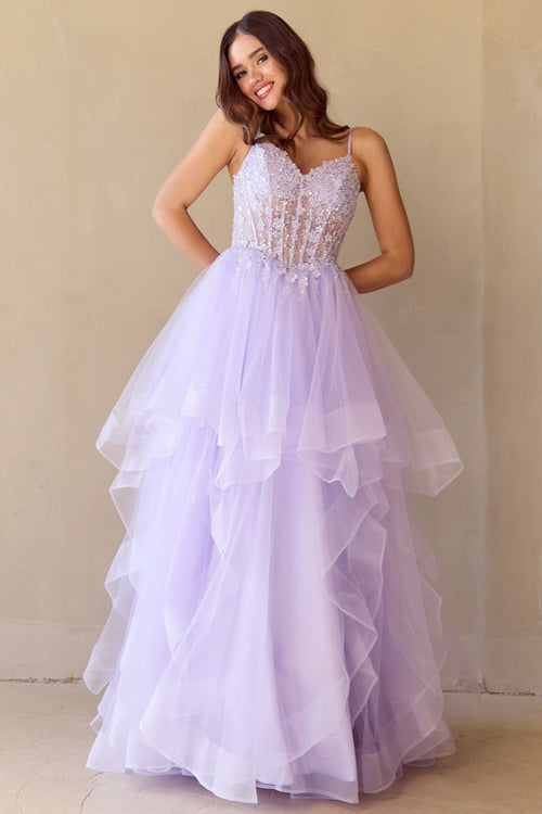 Red Carpet Dress V-Neck Beaded Prom Gown By Amelia Couture 5068