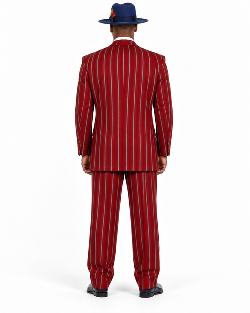 Red Zoot Suit - 1920s Suit - Gangster Long Suit by USA Men's Outlet