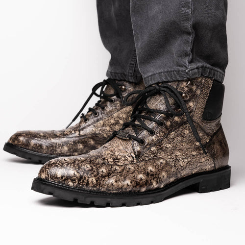 Marco Di Milano Renzo Stone Black Leather Shoe