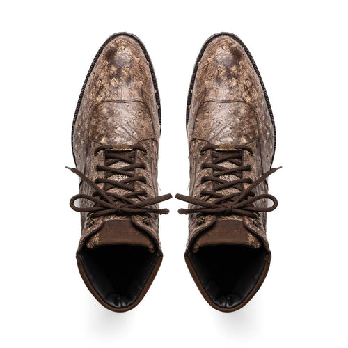 Marco Di Milano Renzo Brown Ostrich Hiker Boots