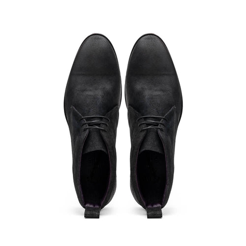 Zelli Rezza Italian Suede Chukka Boot in Black with Vibram Sole