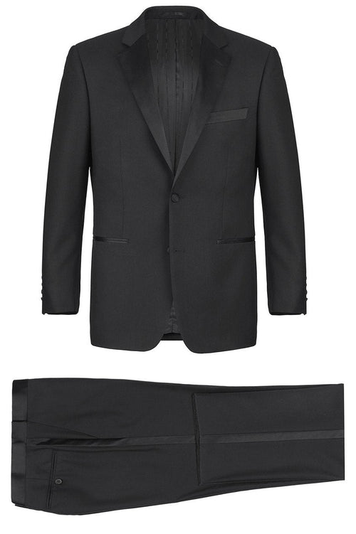 Gaston Black 2-Button Notch Tuxedo (2-Piece Set) by RN Collection