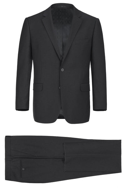 Rafael Black 2-Button Notch Suit (2-Piece Set) by RN Collection