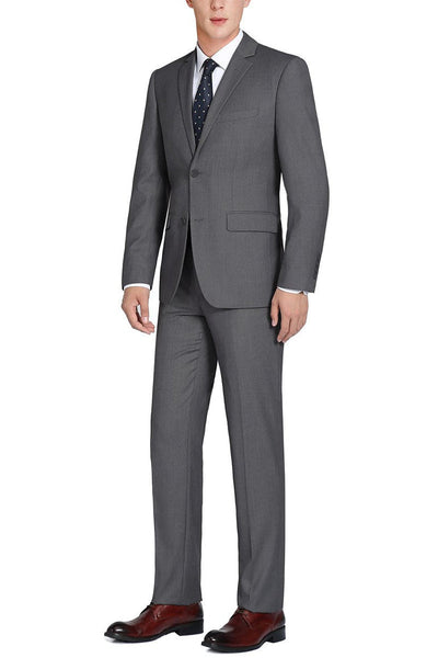 Rafael Dark Grey 2-Button Notch Suit (2-Piece Set) by RN Collection