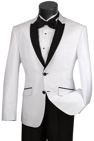Men's Poplin Double Breasted Suit - Classically Styled and Luxuriously Black by Vinci