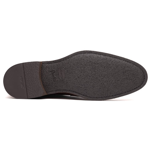 Zelli Roma Hand-Burnished Calfskin Penny Loafers in Cognac