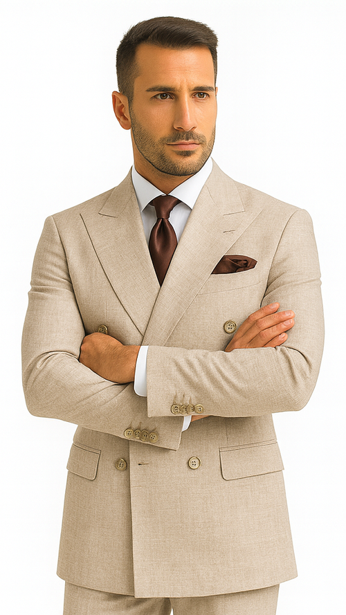 Rossi Man ARTHUR RM2306 Double-Breasted Suit - Modern Classic Men’s Formalwear USA Men's Outlet