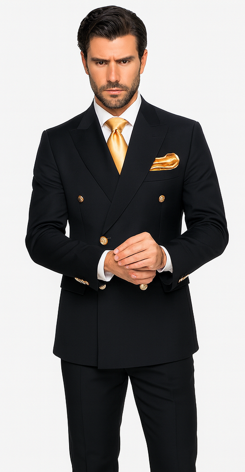 Rossi Man Double-Breasted 2-on-6 Suit - Men's Formalwear by USA Men's Outlet