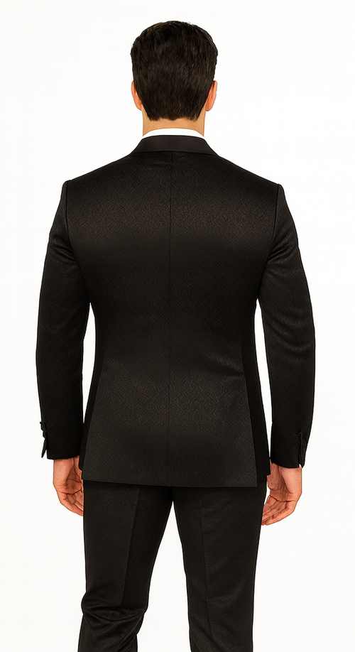 Rossi Man Ford RM1912 Black Slim Fit Suit - Modern Men’s Formalwear by USA Men's Outlet
