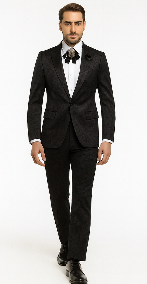 Rossi Man LEO RM1907 Men’s Slim Fit 2-Piece Suit - Modern Formalwear for Special Events at USA Men's Outlet