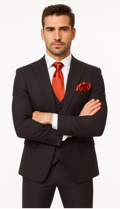 Rossi Man MAX RM1787 Slim Fit 3-Piece Suit - Men’s Formalwear by USA Men's Outlet