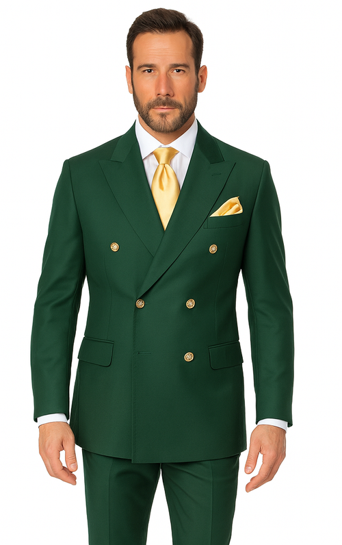 Rossi Man Milano RM1190 Bold Green Slim Fit Suit - Modern Men’s Formalwear at USA Men's Outlet
