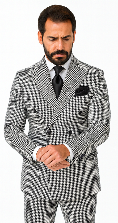Rossi Man Milano RM1588 - Men’s Modern 3-Piece Slim Fit Suit - Stylish Formal Outfit for Events | USA Men's Outlet