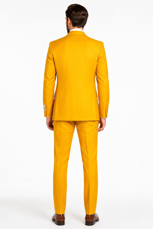 Rossi Man ELI RM103 Bold Yellow 3-Piece Suit - Men’s Formalwear by USA Men's Outlet
