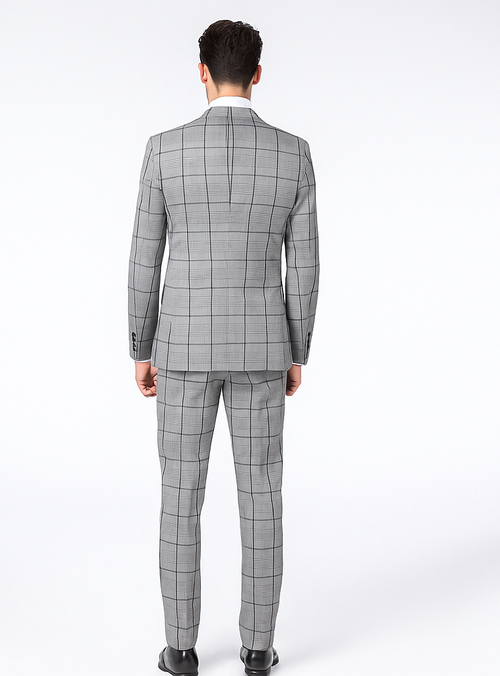 Rossi Man Tom RM1855 - Elegant Men’s Tailored 3-Piece Suit for Formal Occasions - Modern Fit by USA Men's Outlet